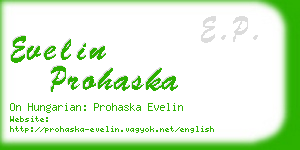 evelin prohaska business card